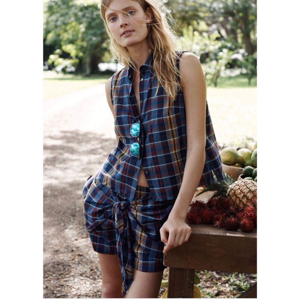 MADEWELL Moment Shirt in Madras Plaid